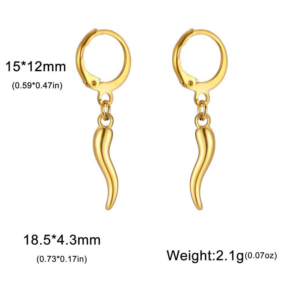My Shape Lucky Italian Horn Earrings for Women Girls Stainless Steel Hoop Earring Drop Earrings Jewelry Lucky Amulet Gifts Kids
My Shape Lucky Italian Horn Earrings for Women Girls Stainless Steel Hoop Earring Drop Earrings Jewelry Lucky Amulet Gifts Kids