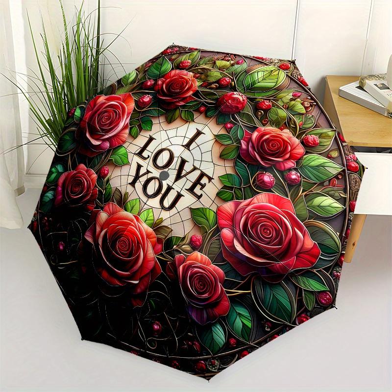 Stained Rose Window Art: Romantic Floral DesignUmbrella, Portable 3-Fold Compact Umbrella for Men & Women Gift
Stained Rose Window Art: Romantic Floral DesignUmbrella, Portable 3-Fold Compact Umbrella for Men & Women Gift