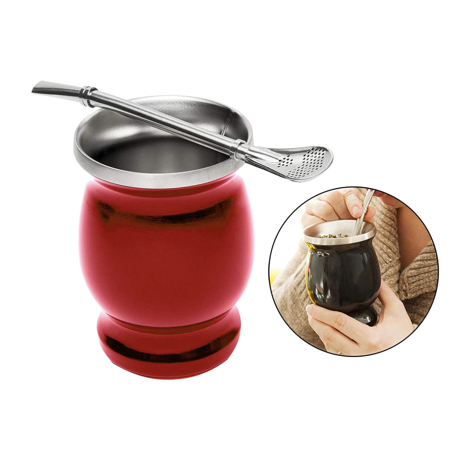 Traditional Mate Gourd Yerba with Straw, Stainless Steel Tea Mug, Easy to Clean червоний
Traditional Mate Gourd Yerba with Straw, Stainless Steel Tea Mug, Easy to Clean червоний