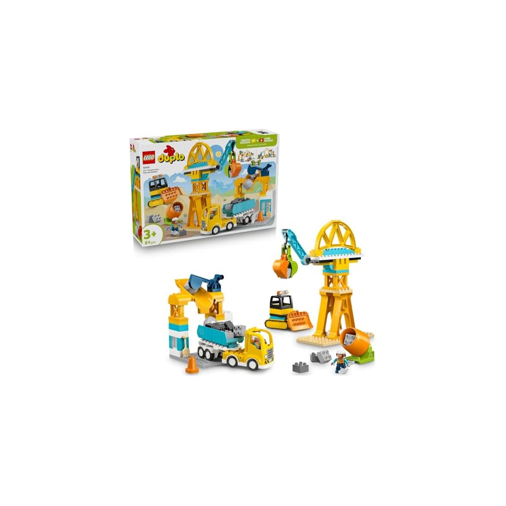 LEGO DUPLO 3 in 1 Construction Vehicle Toy Set for Kids Ages 1.5 to 6 with Building Blocks and Accessories
LEGO DUPLO 3 in 1 Construction Vehicle Toy Set for Kids Ages 1.5 to 6 with Building Blocks and Accessories