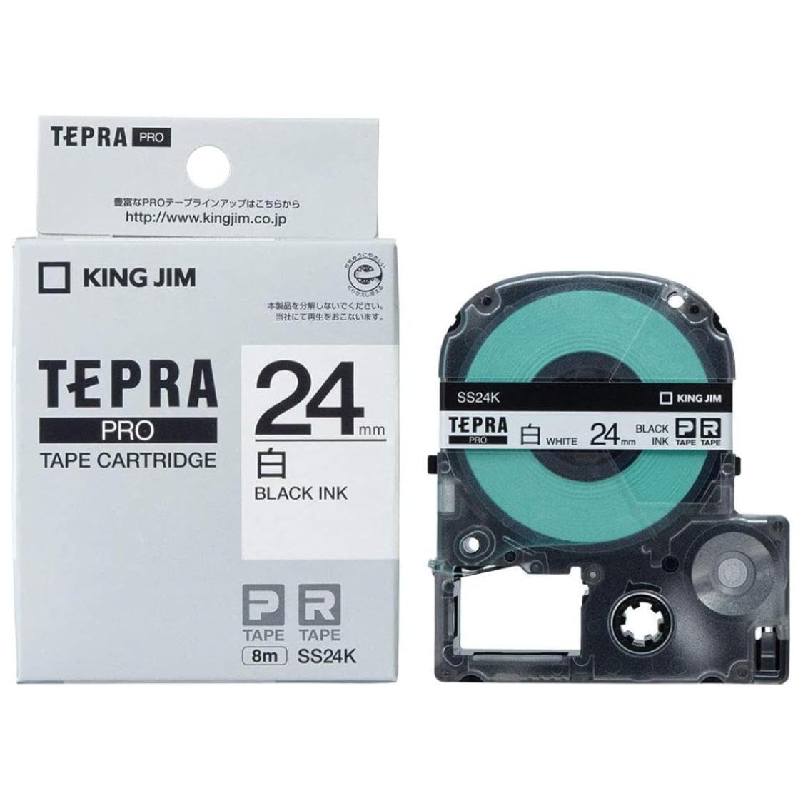 King Jim Genuine Tepra PRO Tape 1 White 8m SS24K Cartridge, piece, 24mm, Label/Black Text, Length,
King Jim Genuine Tepra PRO Tape 1 White 8m SS24K Cartridge, piece, 24mm, Label/Black Text, Length,