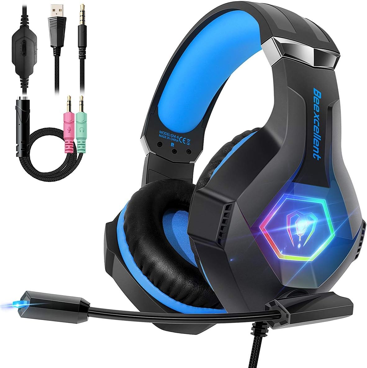 Игровая гарнитура PS5 Ультралегкие игровые наушники с шумоподавлением, совместимые с ПК, мягкий микрофон, проводной разъем, черный 3,5 мм
Игровая гарнитура PS5 Ультралегкие игровые наушники с шумоподавлением, совместимые с ПК, мягкий микрофон, проводной разъем, черный 3,5 мм