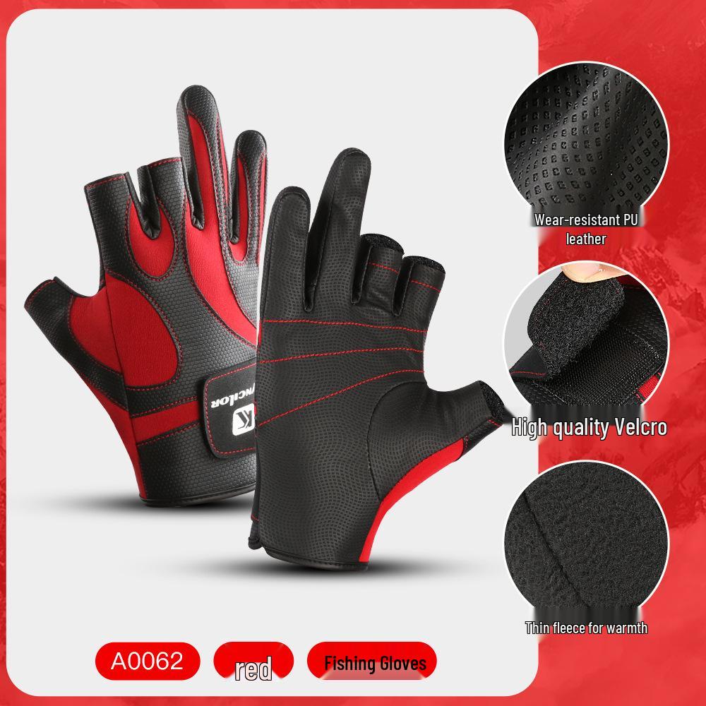 Non-Slip Fleece-Lined Fingerless Fishing Gloves for Autumn/Winter XL красный
Non-Slip Fleece-Lined Fingerless Fishing Gloves for Autumn/Winter XL красный