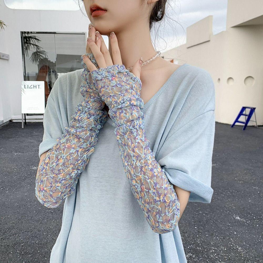 Цветочные анти-УФ тонкие рукава Ins Style Ice Silk рукава сетчатые кружевные перчатки рукава из сетчатого кружева
Цветочные анти-УФ тонкие рукава Ins Style Ice Silk рукава сетчатые кружевные перчатки рукава из сетчатого кружева