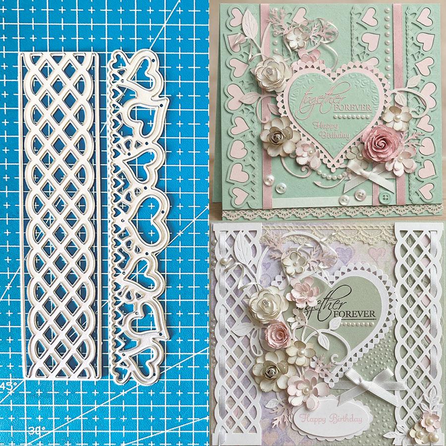 2pcs/set Heart Grid Stripe Border Metal Cutting Dies Stencils for Scrapbooking/photo Album Decorative Embossing Paper Cards dies
2pcs/set Heart Grid Stripe Border Metal Cutting Dies Stencils for Scrapbooking/photo Album Decorative Embossing Paper Cards dies