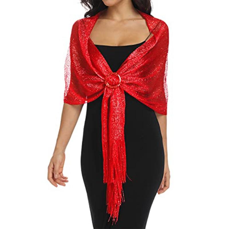Fashion Bright Sunscreen Shawl Hijab Gold Silver Shiny Scarves For Women Lace Tassel Party Evening Dress Scarf червоний
Fashion Bright Sunscreen Shawl Hijab Gold Silver Shiny Scarves For Women Lace Tassel Party Evening Dress Scarf червоний
