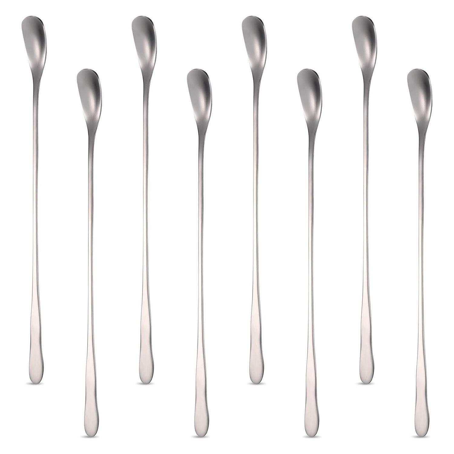 8Pcs 14.8cm Long Handle Square Head Dessert Spoon Stainless Steel Stirring Spoon, Silver (BPA Free, No FDA) A
8Pcs 14.8cm Long Handle Square Head Dessert Spoon Stainless Steel Stirring Spoon, Silver (BPA Free, No FDA) A