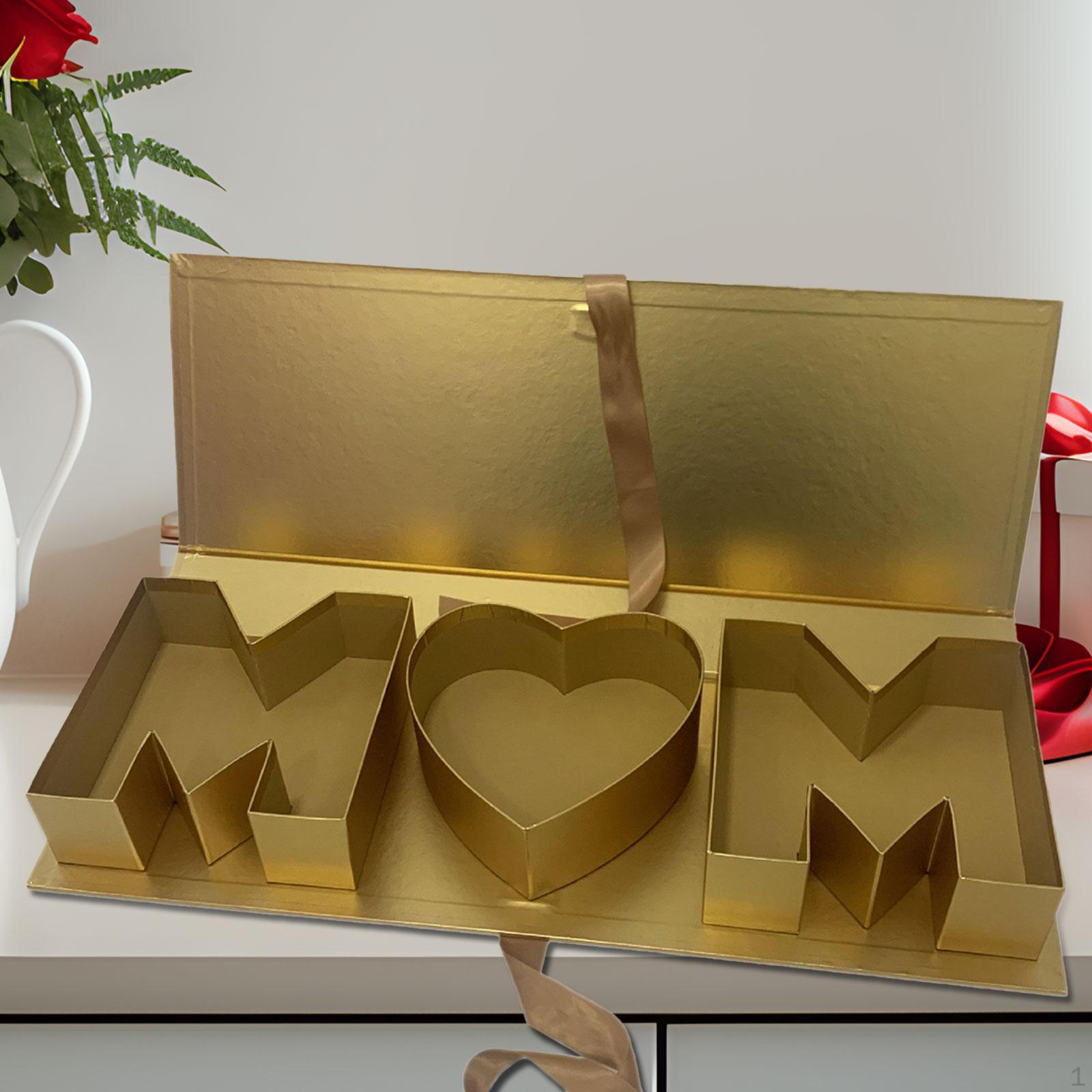 Порожня подарункова коробка у формі літери, заповнювана коробка, декоративна квітка до Дня матері золотий
Порожня подарункова коробка у формі літери, заповнювана коробка, декоративна квітка до Дня матері золотий