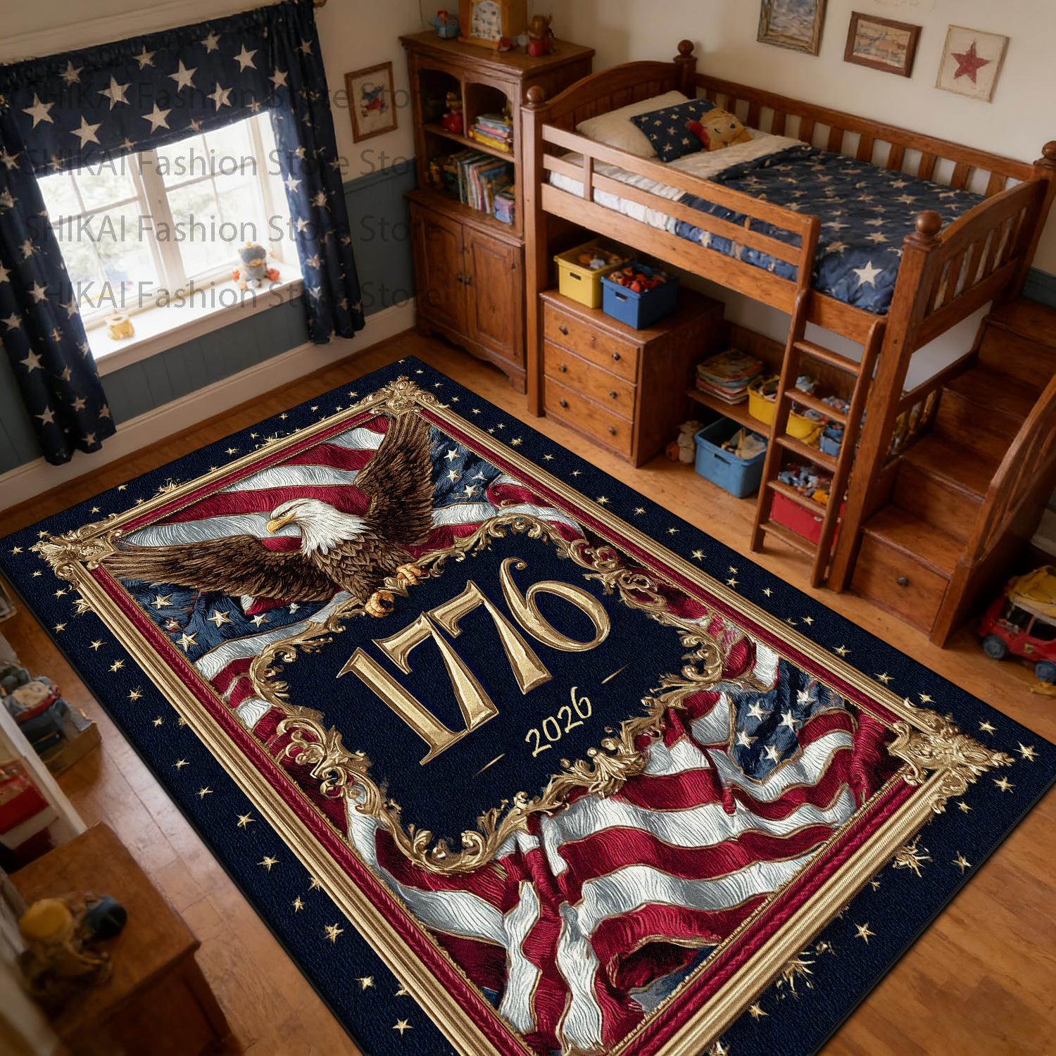 American Patriotic Style Children s Bedroom Rug Decoration Independence Day Washable Carpet Large Area Non-slip Fluffy Floor Mat 60x90cm
American Patriotic Style Children s Bedroom Rug Decoration Independence Day Washable Carpet Large Area Non-slip Fluffy Floor Mat 60x90cm