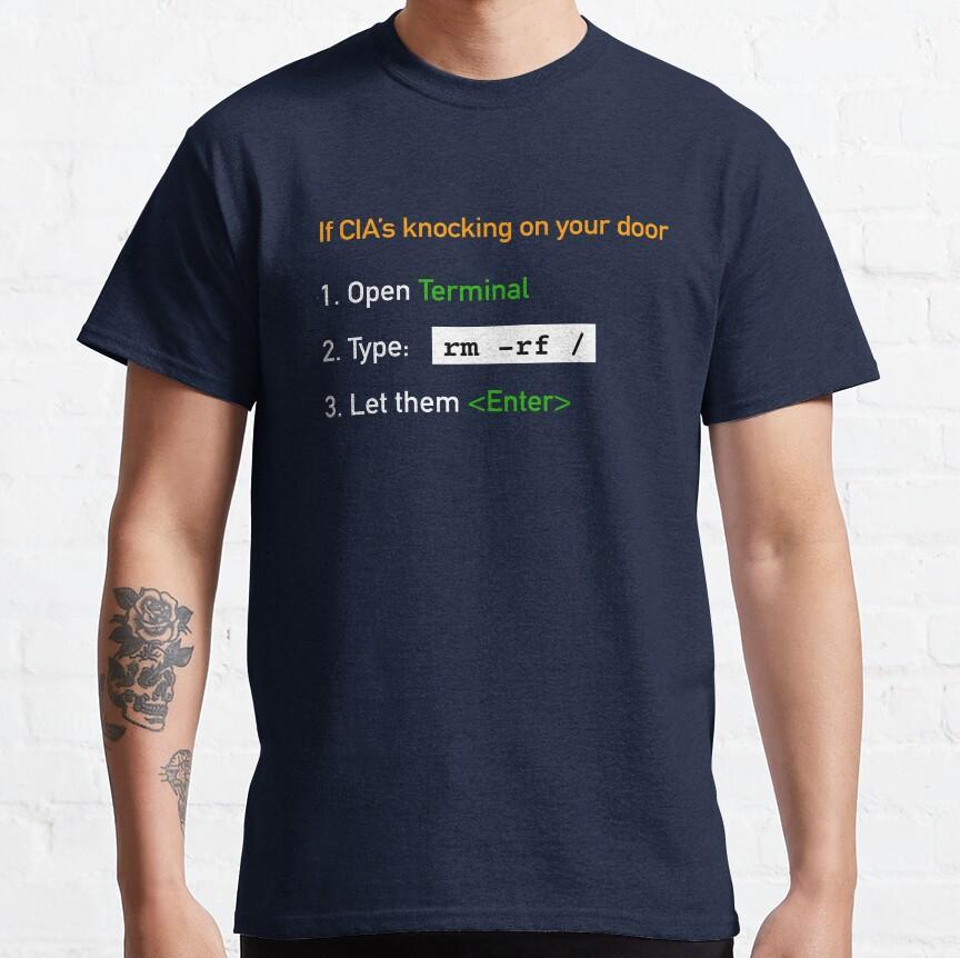 Useful Guide - If CIA s Knocking On Your Door Funny T-Shirt for software developer large size tops Adult tee S-6XL 4XL
Useful Guide - If CIA s Knocking On Your Door Funny T-Shirt for software developer large size tops Adult tee S-6XL 4XL