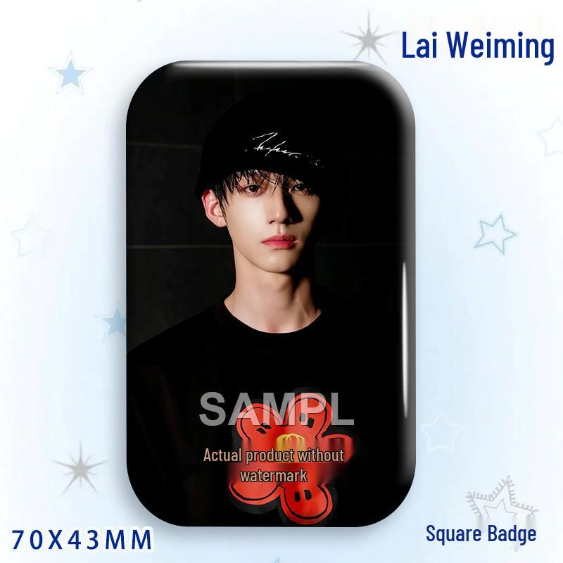 Lai Weiming Star Badge Laser Tinplate Brooch Ornament 70x43MM Badge - Bright Film - Pin
Lai Weiming Star Badge Laser Tinplate Brooch Ornament 70x43MM Badge - Bright Film - Pin