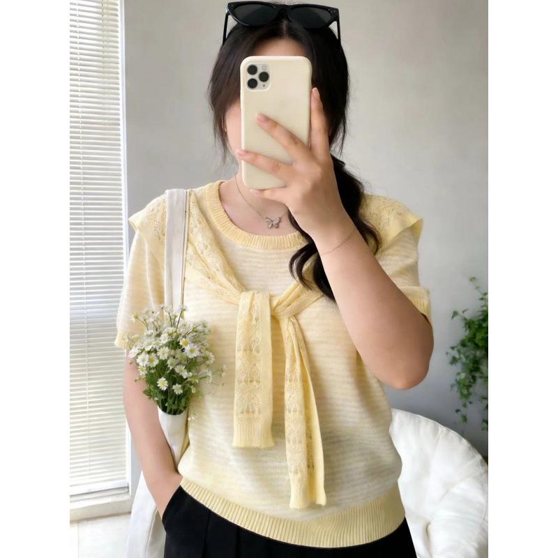 Plus Size Women s Spring/Summer Slim-Fit Shawl & Knit Short-Sleeve T-Shirt Set 3XL чёрный
Plus Size Women s Spring/Summer Slim-Fit Shawl & Knit Short-Sleeve T-Shirt Set 3XL чёрный