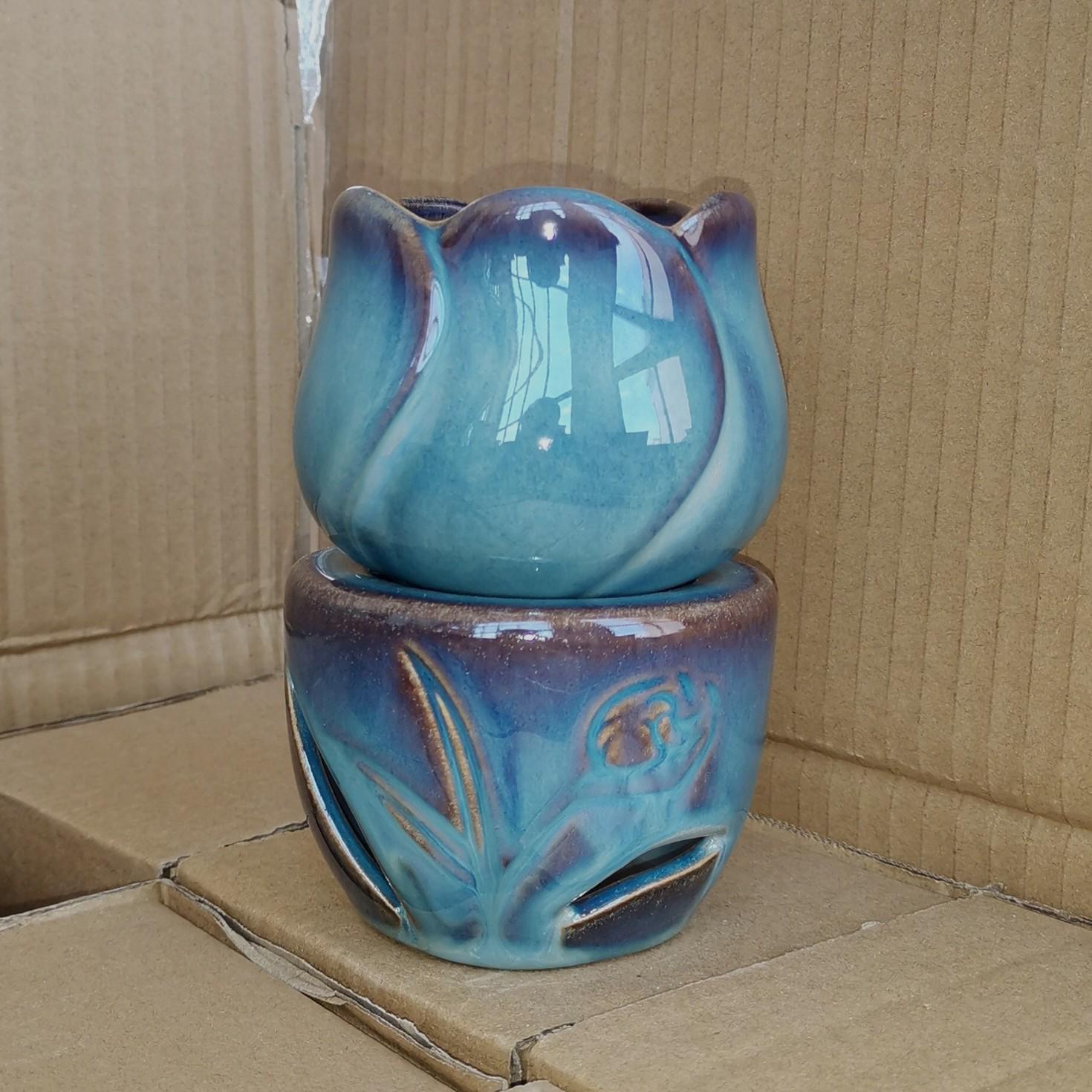 L17 Tulip Ceramic Incense Burner: Large Capacity Aroma & Essential Oil Candle Holder
L17 Tulip Ceramic Incense Burner: Large Capacity Aroma & Essential Oil Candle Holder