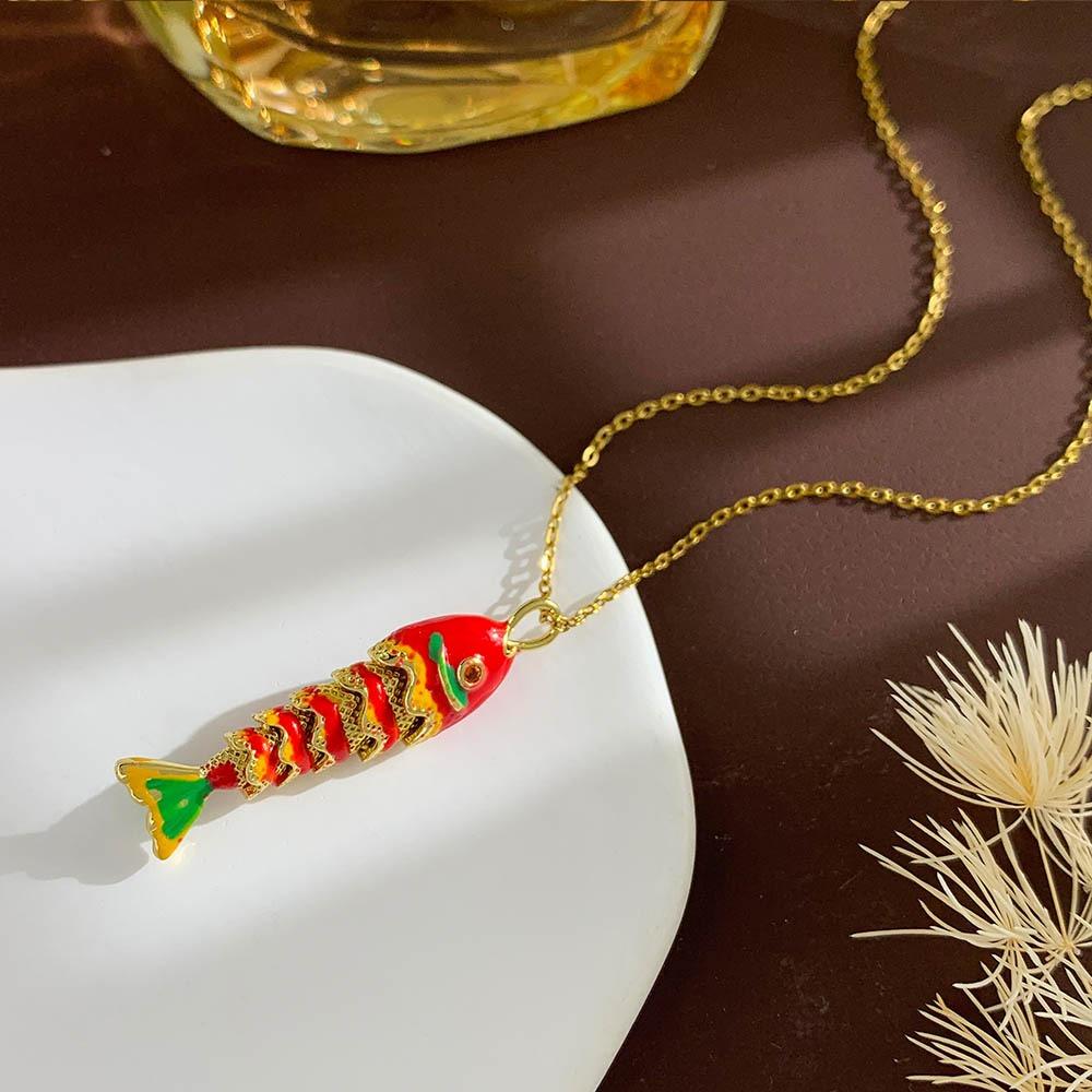 Joints movable Koi Pendant Enamel Choker Fashion Ocean Fish Necklace Choker Accessories Style 2
Joints movable Koi Pendant Enamel Choker Fashion Ocean Fish Necklace Choker Accessories Style 2