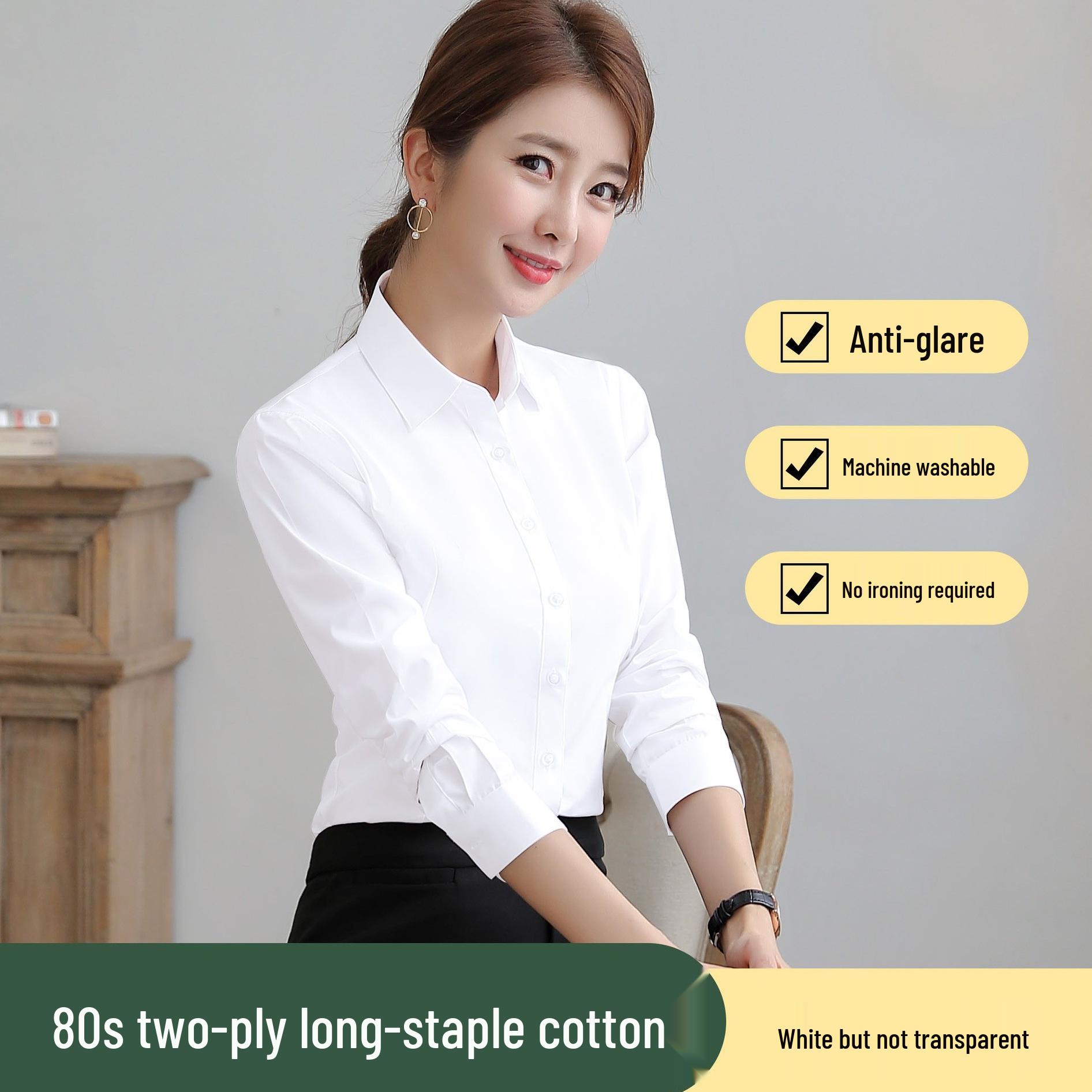 Spring/Summer Women s Long Sleeve White Shirt - Professional Formal Korean Style 39/2XL
Spring/Summer Women s Long Sleeve White Shirt - Professional Formal Korean Style 39/2XL