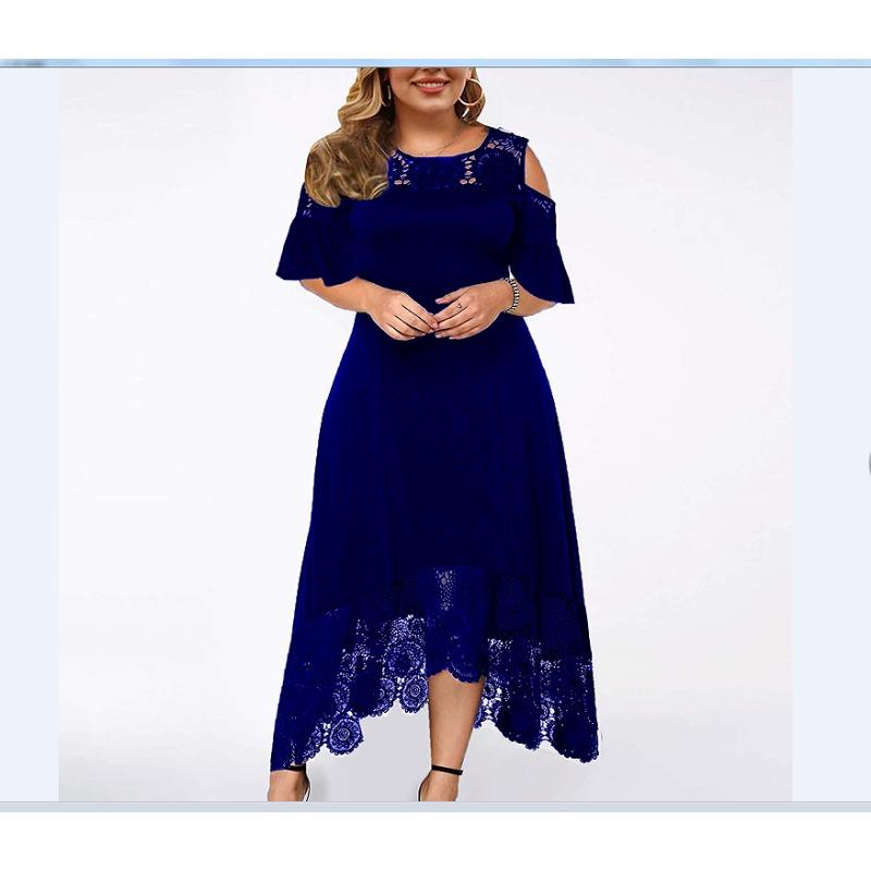 Модное элегантное летнее платье с коротким рукавом и кружевом, с круглым вырезом, открытыми плечами, приталенного силуэта, женское, А-силуэта, для вечеринок, офиса, повседневное, простое, свободного кроя 5XL королевский синий
Модное элегантное летнее платье с коротким рукавом и кружевом, с круглым вырезом, открытыми плечами, приталенного силуэта, женское, А-силуэта, для вечеринок, офиса, повседневное, простое, свободного кроя 5XL королевский синий
