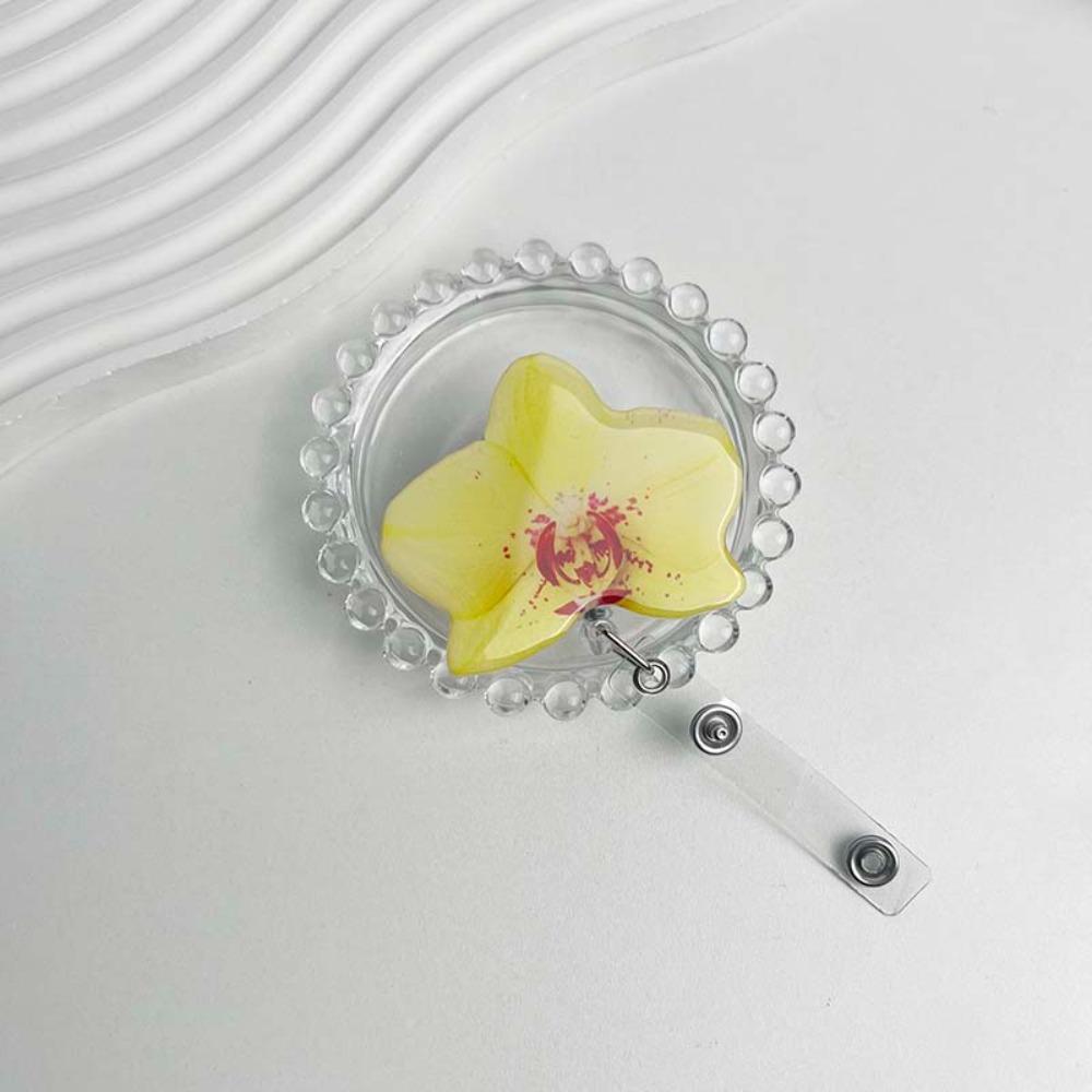 Orchid Flower Shape Holder Clip Acrylic Resin ID Badge Reel Retractable Badge Holder Student Use Style K
Orchid Flower Shape Holder Clip Acrylic Resin ID Badge Reel Retractable Badge Holder Student Use Style K