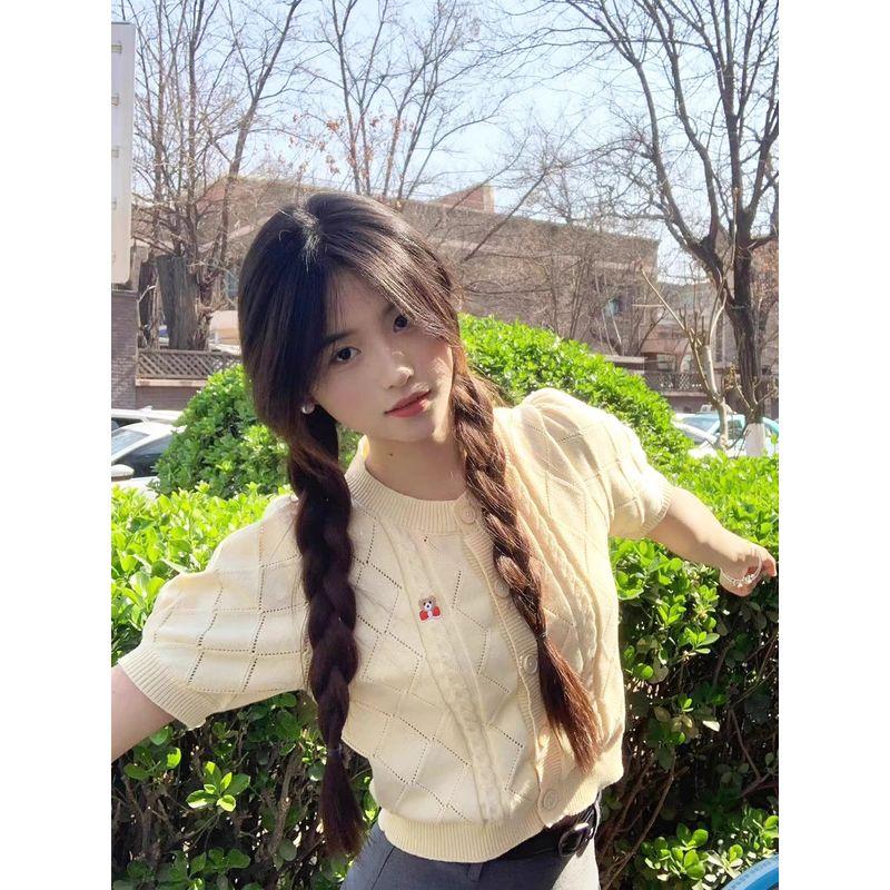 French Milk Yellow Cut Out Short Sleeve T-shirt Knitwear 2024 Summer New Arrival Puff Sleeves Short Cardigan Tops Women Yellow XL recommended 57.50 kg-65.00 kg
French Milk Yellow Cut Out Short Sleeve T-shirt Knitwear 2024 Summer New Arrival Puff Sleeves Short Cardigan Tops Women Yellow XL recommended 57.50 kg-65.00 kg