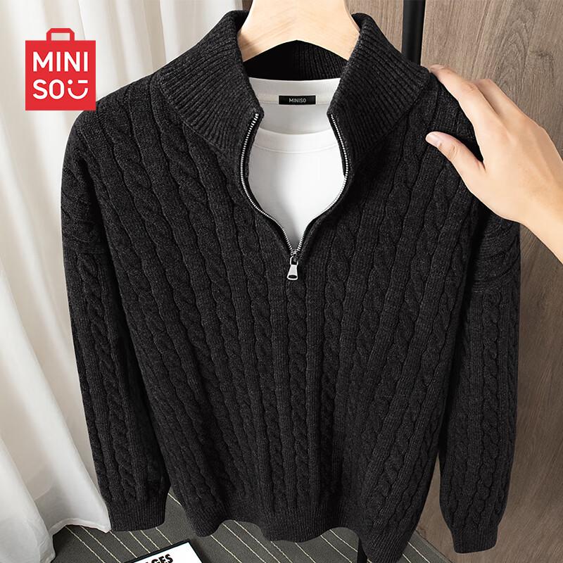 MINISO Men s Half-Zip Cable Knit Sweater 2XL
MINISO Men s Half-Zip Cable Knit Sweater 2XL