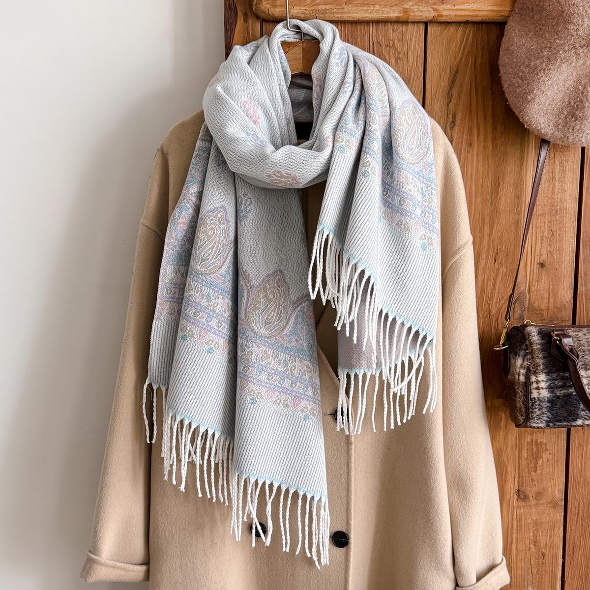 Brand Fashion Women s Winter Warm Cashmere Shawl - Vintage Floral Oil Painting Printed Tasseled Pashmina Thick Wrap
Brand Fashion Women s Winter Warm Cashmere Shawl - Vintage Floral Oil Painting Printed Tasseled Pashmina Thick Wrap