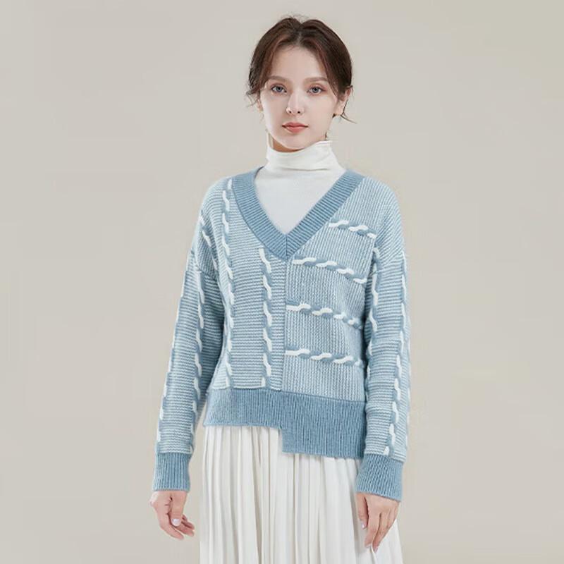 JIUMU Women s Retro V-Neck Knit Sweater One Size
JIUMU Women s Retro V-Neck Knit Sweater One Size