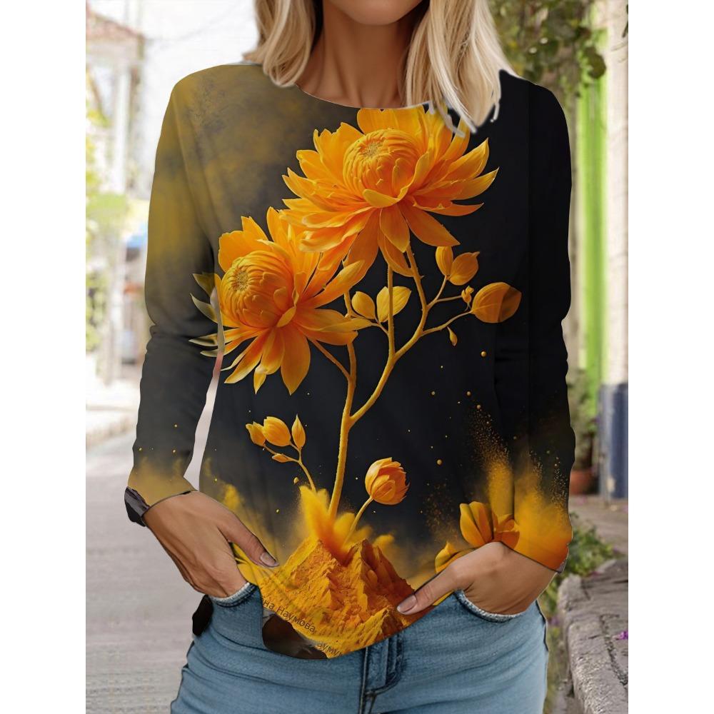 Красочная футболка с 3D-принтом в цветочек, с длинным рукавом, повседневная женская одежда, футболка с длинным рукавом, модные топы оверсайз, футболки женские 6XL
Красочная футболка с 3D-принтом в цветочек, с длинным рукавом, повседневная женская одежда, футболка с длинным рукавом, модные топы оверсайз, футболки женские 6XL