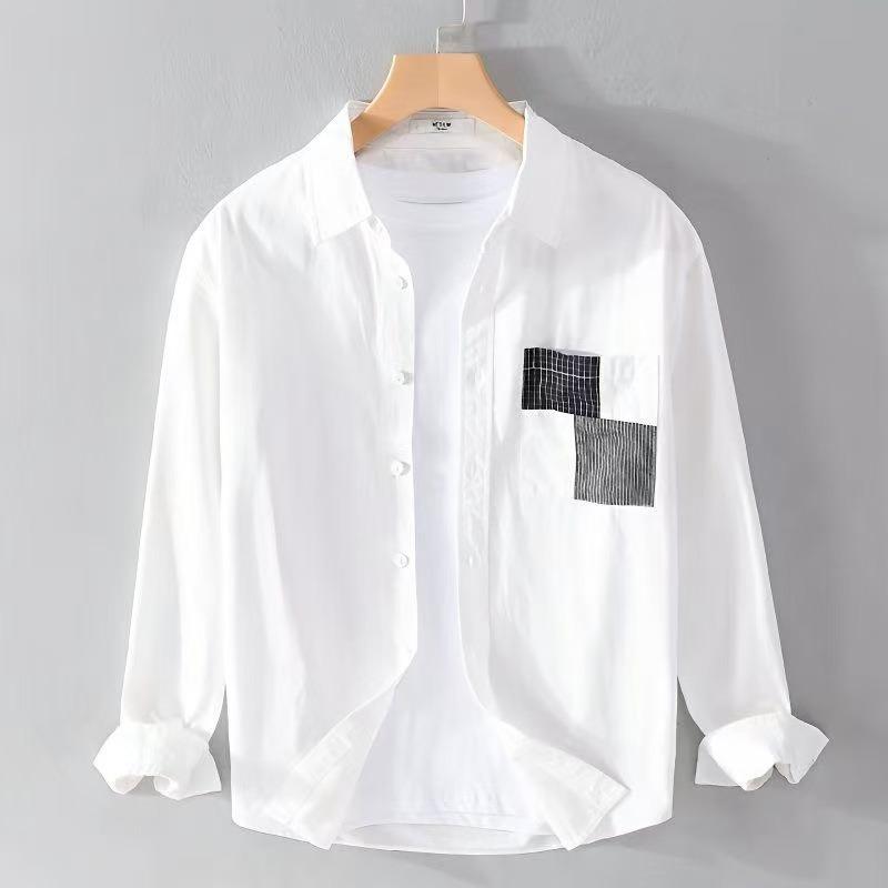 Men s Long-sleeved Shirt Casual Loose Spring and Autumn Shirt Jacket Trendy Versatile Japanese Work Tops M белый
Men s Long-sleeved Shirt Casual Loose Spring and Autumn Shirt Jacket Trendy Versatile Japanese Work Tops M белый