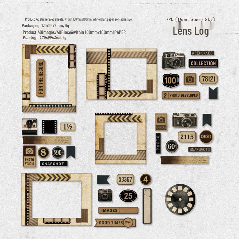 Retro Material Sticker Pack: 40 Basic White Kraft Sheets for DIY Collage
Retro Material Sticker Pack: 40 Basic White Kraft Sheets for DIY Collage