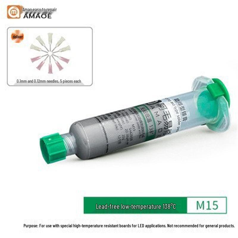 Amaohui Silver Solder Paste for Apple & Android Phone Repair (Medium/Low Temp, Syringe)
Amaohui Silver Solder Paste for Apple & Android Phone Repair (Medium/Low Temp, Syringe)