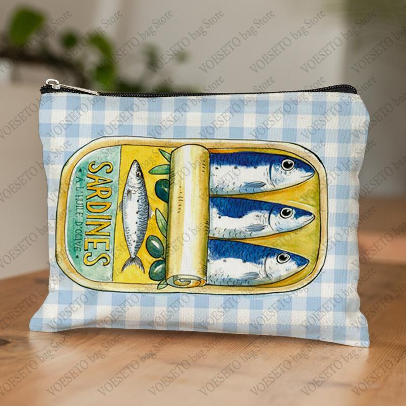 Nordic Smoked Sardine Makeup Bag, Norwegian Inspired Crown Fish Art, Cosmetic Case for Women Elegant Design Toiletry Pouch
Nordic Smoked Sardine Makeup Bag, Norwegian Inspired Crown Fish Art, Cosmetic Case for Women Elegant Design Toiletry Pouch