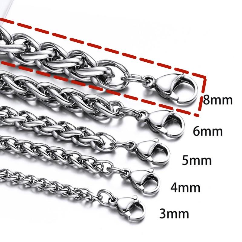 3MM-8MM Stainless Steel Twisted Rope Chain Necklace For Men Women Neck Jewelry Accessories 70CM-28in
3MM-8MM Stainless Steel Twisted Rope Chain Necklace For Men Women Neck Jewelry Accessories 70CM-28in