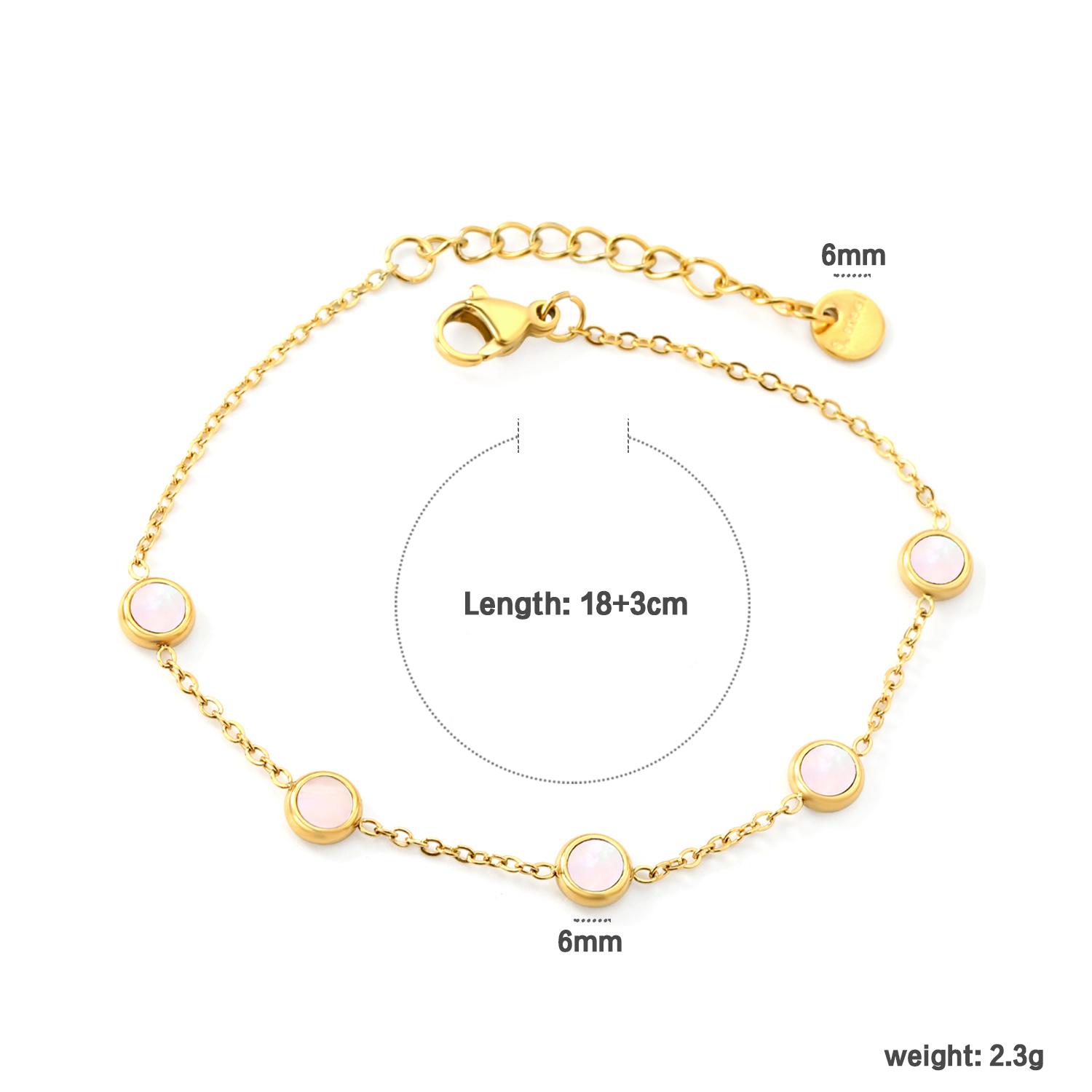 Simple and Elegant Fashion Round Diamond Bracelet, Stainless Steel Gold-plated Waterproof Jewelry, Date Accessory Gift for Girls
Simple and Elegant Fashion Round Diamond Bracelet, Stainless Steel Gold-plated Waterproof Jewelry, Date Accessory Gift for Girls