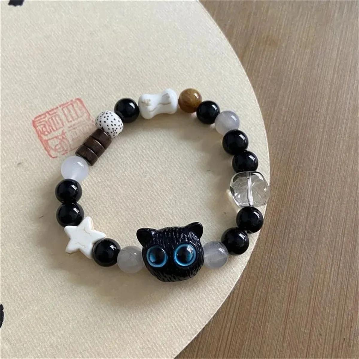 b85 Design Sense Bracelets Niche Couples Series Women Men Design Sense Fashion Friendship Bracelete Black White Cat Head Bangles
b85 Design Sense Bracelets Niche Couples Series Women Men Design Sense Fashion Friendship Bracelete Black White Cat Head Bangles