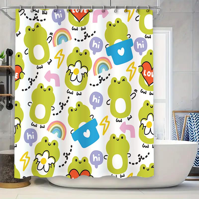 Adorable Frog Pattern Shower Curtain Waterproof Fabric Bath Decor For Kids Room Modern Home Accessories Colorful Design Easy Ins W60H190(CM)-1 Pcs
Adorable Frog Pattern Shower Curtain Waterproof Fabric Bath Decor For Kids Room Modern Home Accessories Colorful Design Easy Ins W60H190(CM)-1 Pcs