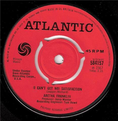 7inch Record ARETHA FRANKLIN I Cant Get No Satisfaction Cha 584157 ATLANTIC 1967 UK SoulFunk Used
7inch Record ARETHA FRANKLIN I Cant Get No Satisfaction Cha 584157 ATLANTIC 1967 UK SoulFunk Used
