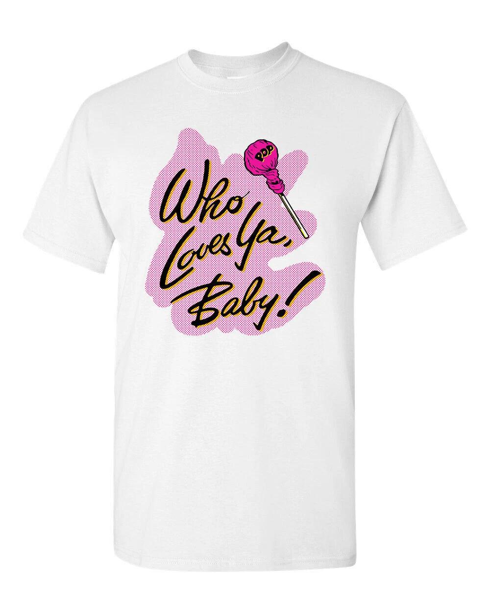 Novelty Tee T Shirt Vtg Art 70s 100% Cotton Who Loves Ya Baby Lollipop Vanner S
Novelty Tee T Shirt Vtg Art 70s 100% Cotton Who Loves Ya Baby Lollipop Vanner S