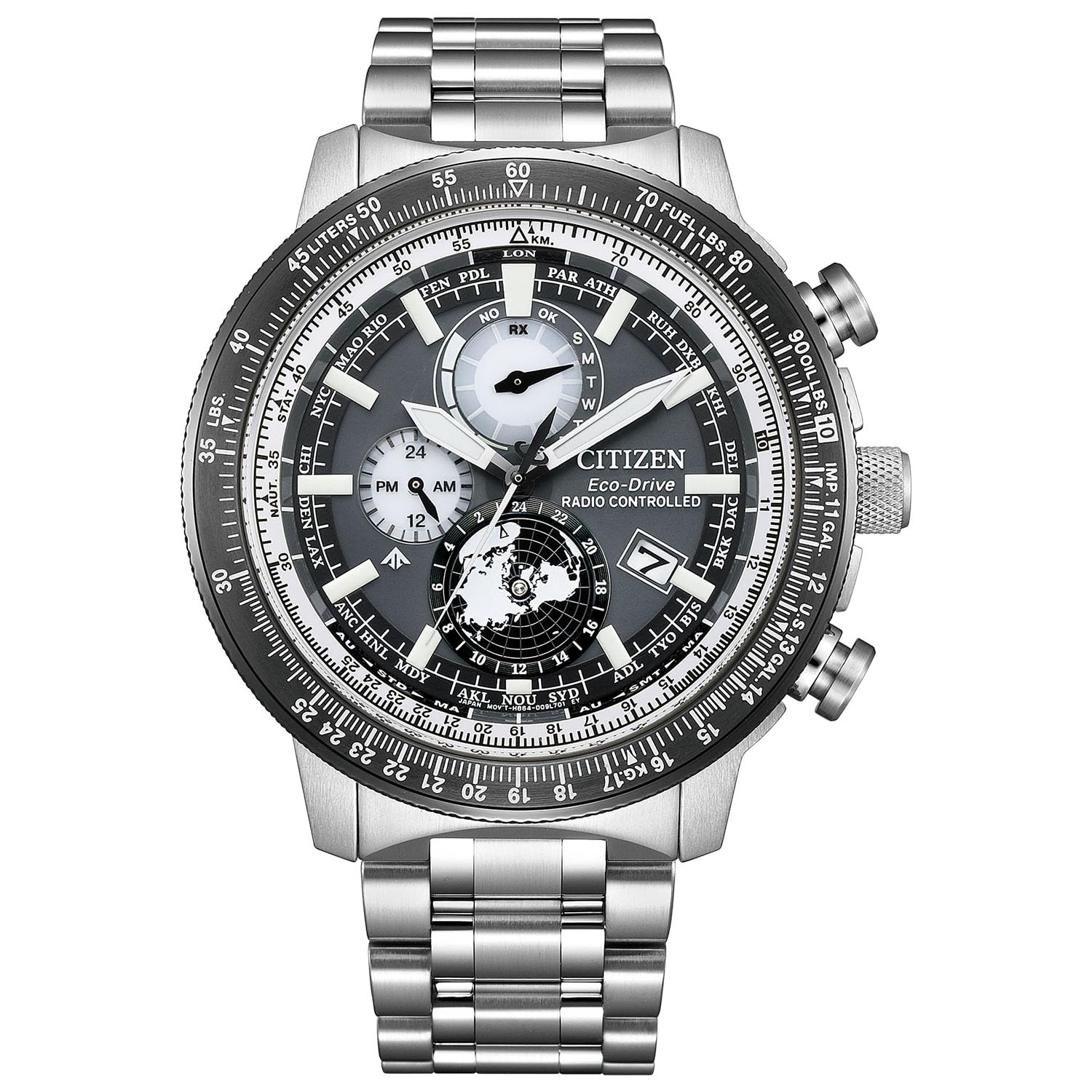 CITIZEN Watch Promaster Light Powered Radio Watch Geo Trekker SKY Series Gray Silver Eco-Drive BY3006-53H Men s срібний
CITIZEN Watch Promaster Light Powered Radio Watch Geo Trekker SKY Series Gray Silver Eco-Drive BY3006-53H Men s срібний