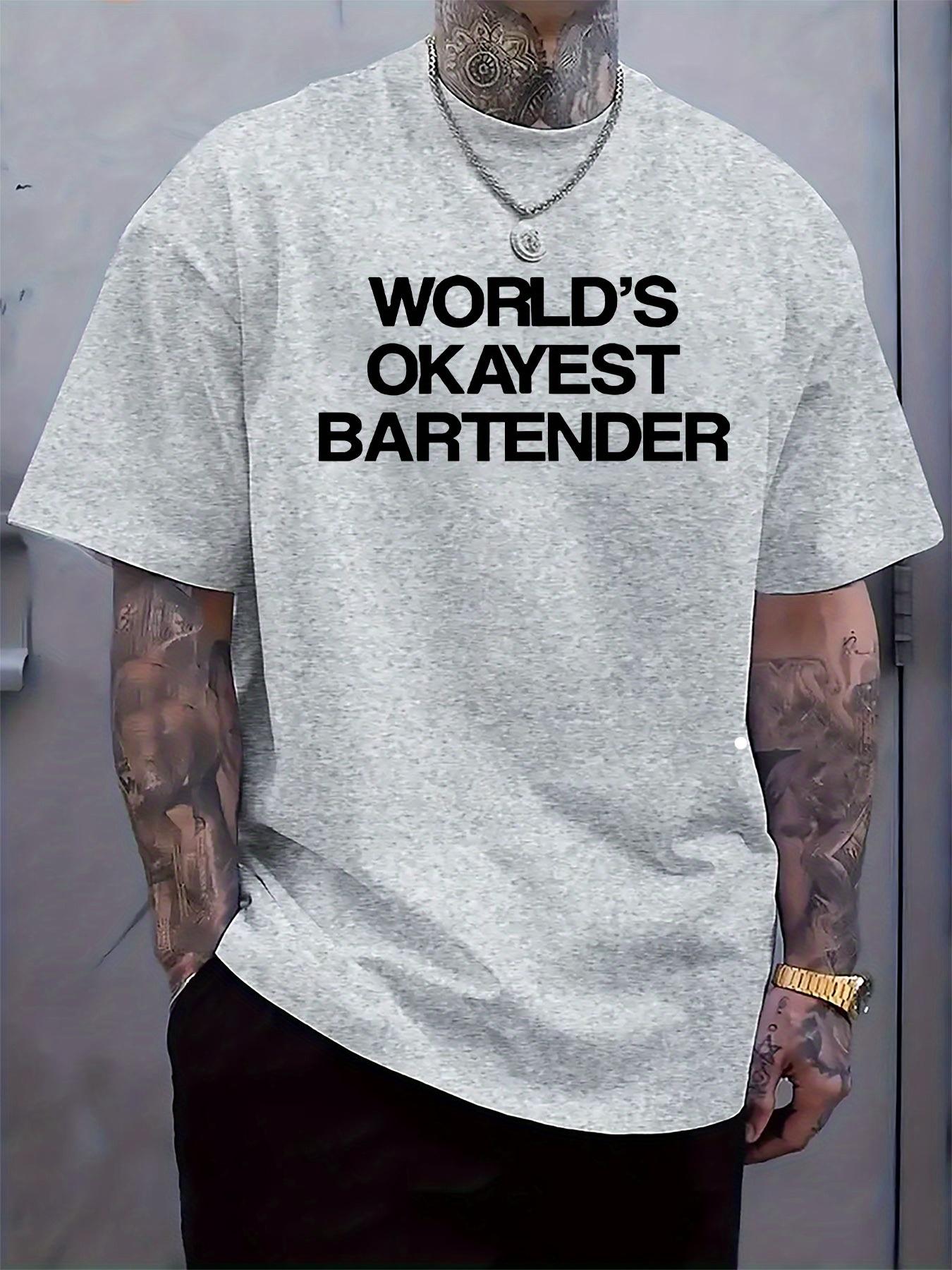 World s Okayest Bartender Graphic T-shirt - Casual Crew Neck XXXXL
World s Okayest Bartender Graphic T-shirt - Casual Crew Neck XXXXL