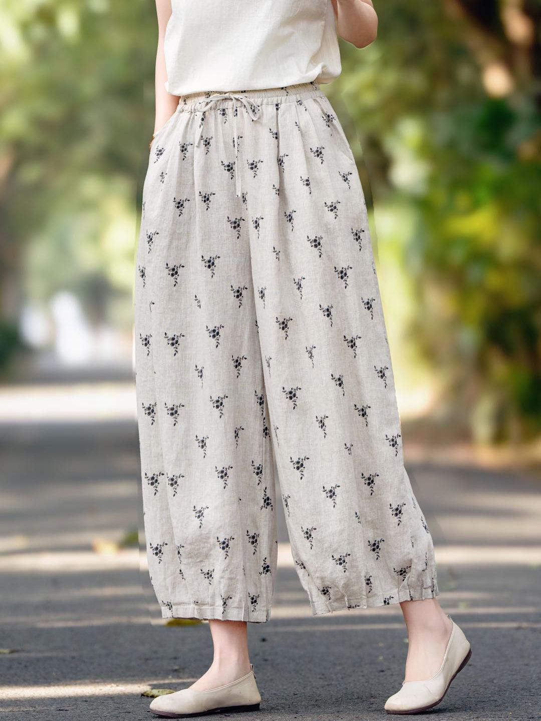 Women s 2026 Spring Linen Printed Lantern Cropped Pants with Elastic Waist One Size
Women s 2026 Spring Linen Printed Lantern Cropped Pants with Elastic Waist One Size