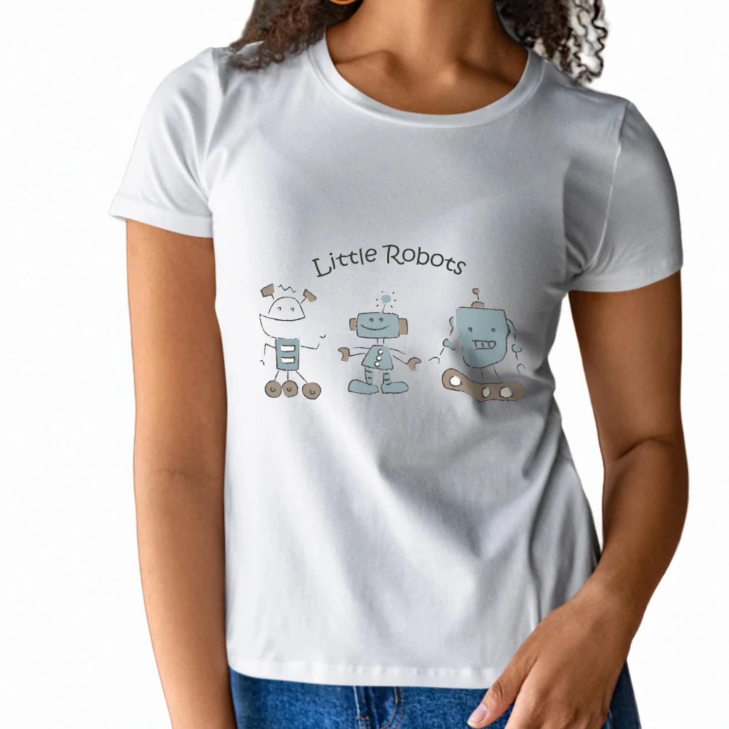 Adorable Womens Short Sleeve T Shirt Little Robots Design with Cute Robot Graphics for a Fun and Tech inspired Look XXXXXL білий
Adorable Womens Short Sleeve T Shirt Little Robots Design with Cute Robot Graphics for a Fun and Tech inspired Look XXXXXL білий