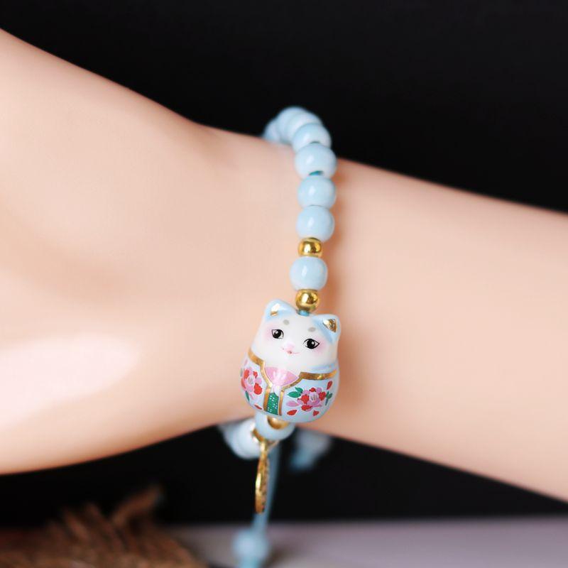 Chinese Style Cute Charm Sweet Cartoon Design Sense Ceramic Fortune Cat Fu Bracelet Originality Wish Men Women Trend String синій
Chinese Style Cute Charm Sweet Cartoon Design Sense Ceramic Fortune Cat Fu Bracelet Originality Wish Men Women Trend String синій