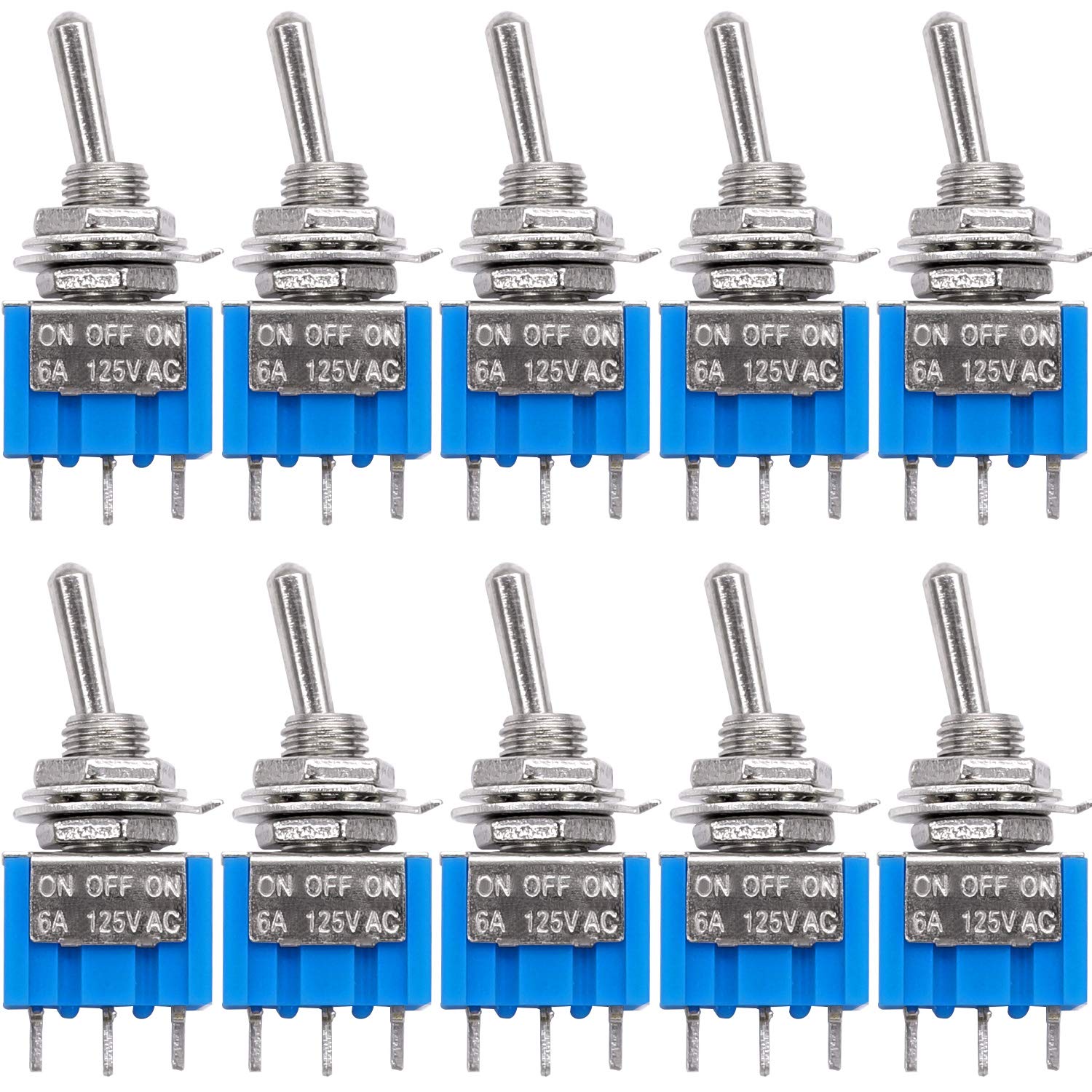10Pcs DIY тумблер ON-OFF-ON 3Pin 3 Position Fixing MTS-103 AC 125V/6A 250V/3A Power Кнопка Перемикач Автомобіль BLUE
10Pcs DIY тумблер ON-OFF-ON 3Pin 3 Position Fixing MTS-103 AC 125V/6A 250V/3A Power Кнопка Перемикач Автомобіль BLUE