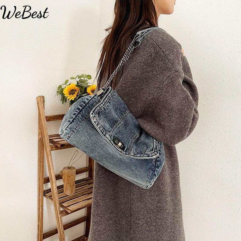 2025 New Cross-border Exclusive Rivet Denim Shoulder Bag for Women Chain Crossbody Bag for Women синій
2025 New Cross-border Exclusive Rivet Denim Shoulder Bag for Women Chain Crossbody Bag for Women синій