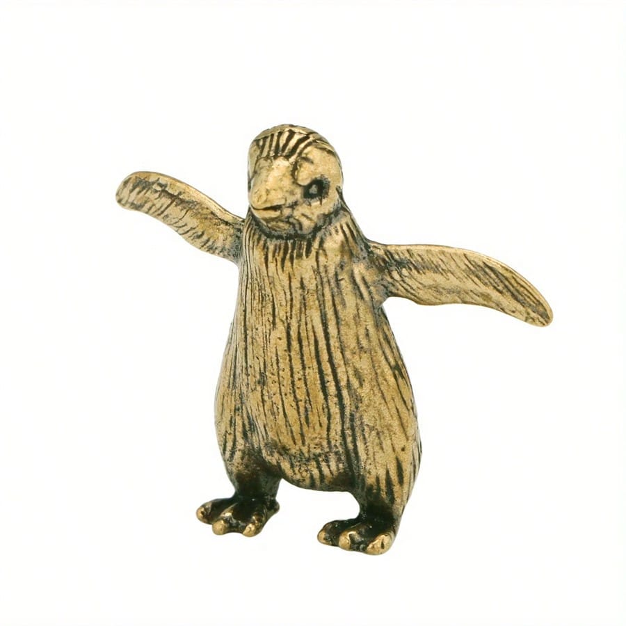 Small Penguin Brass Ornament, Cute Youngsters s Tea Pet Decoration, Copper Carving Handle Craft for Table Ornament 1 Open Arm Penguin
Small Penguin Brass Ornament, Cute Youngsters s Tea Pet Decoration, Copper Carving Handle Craft for Table Ornament 1 Open Arm Penguin