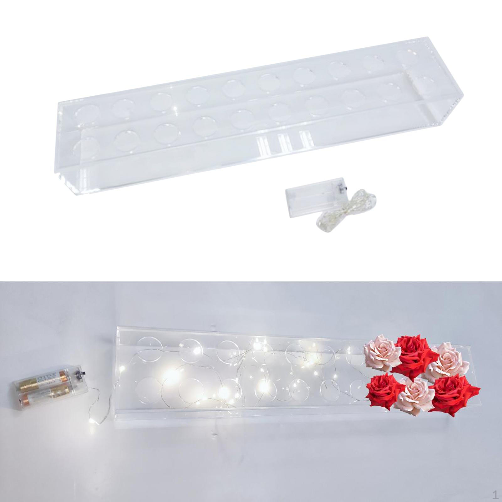 Acrylic Vases Rectangular Flower Boxes Water Holder Decor Anniversary Gift Hydroponics Plants 20Hole 50x10x6.5cm
Acrylic Vases Rectangular Flower Boxes Water Holder Decor Anniversary Gift Hydroponics Plants 20Hole 50x10x6.5cm