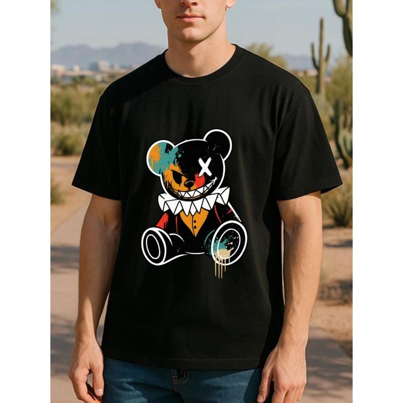 European Size Men S Short-Sleeved Shirt Featuring a Villain Costume Design with Dark Graffiti And a Teddy Bear Print, Made from Pure 4XL чорний
European Size Men S Short-Sleeved Shirt Featuring a Villain Costume Design with Dark Graffiti And a Teddy Bear Print, Made from Pure 4XL чорний