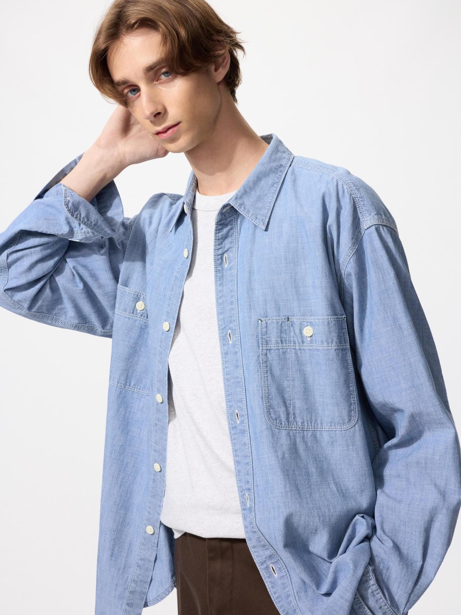 Uniqlo Шамбре Верхняя рубашка с длинным рукавом 61 BLUE/UNISEX XL
Uniqlo Шамбре Верхняя рубашка с длинным рукавом 61 BLUE/UNISEX XL