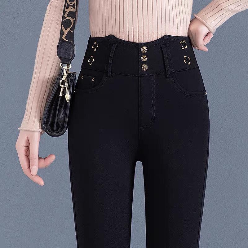 High-Waisted Black Fleece-Lined Body-Shaping Pencil Pants for Autumn/Winter M
High-Waisted Black Fleece-Lined Body-Shaping Pencil Pants for Autumn/Winter M