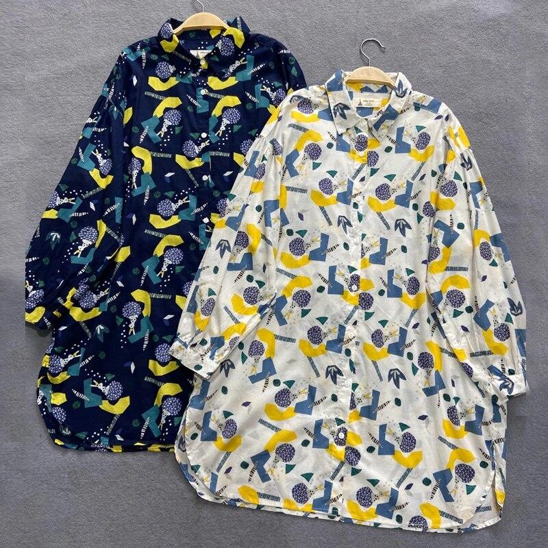 Johnature Осенние повседневные длинные женские топы с принтом, блузки, винтажные хлопковые женские рубашки с отложным воротником
Johnature Осенние повседневные длинные женские топы с принтом, блузки, винтажные хлопковые женские рубашки с отложным воротником