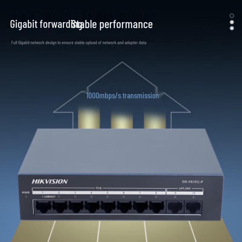 HIKVISION 6-Port Gigabit Unmanaged POE Switch
HIKVISION 6-Port Gigabit Unmanaged POE Switch
